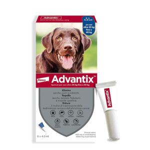 Advantix Spot On Antiparassitario per Cani da 25 a 40 Kg, Soluzione da 6 Pipette da 4,0 ml