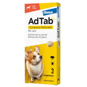 AdTab compresse masticabili per cani 225 mg da 5,5 a 11 Kg 3 COMPRESSE