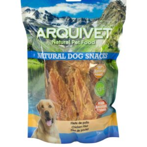 ARQUIVET Filetto di pollo - 1 Kg - Snack naturali per cani - 100% naturali - prelibatezze per cani - Prodotto leggero - Molto ricco di sostanze nutritive