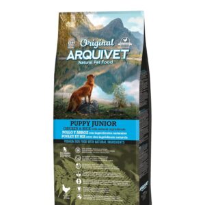 ARQUIVET Original - Puppy junior - Pollo e riso - Crocchette per cuccioli tutte le razze - 12 kg - Alimento per cani giovani o madri in gravidanza-ingredienti naturali
