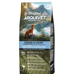 ARQUIVET Original - Senior & Light - Pollo e riso 12 kg - Crocchette per cani anziani - alimento secco per cani - tutte le razze - ingredienti naturali