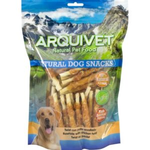 ARQUIVET Twist con pollo - 13 cm / 1 Kg - Snack 100% naturali per cani - prelibatezze per cani - Prodotto leggero - Molto ricco di sostanze nutritive