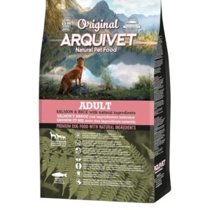 ARQUIVET Original -Adult - Crocchette per cani salmone e riso 3 kg - Alimento per cani-tutte le razze - ingredienti naturali