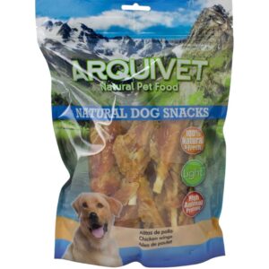ARQUIVET Alette di pollo al calcio - 1 Kg - Snack 100% naturali per cani - prelibatezze per cani - Prodotto leggero - Molto ricco di sostanze nutritive