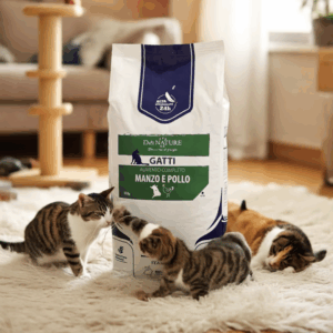 Dei NATURE Crocchette Mantenimento Gatti 20 kg Manzo e Pollo, offerta, alimento secco bilanciato con proteine idrolizzate per gatti adulti, Prodotto Made in Italy con ingredienti selezionati