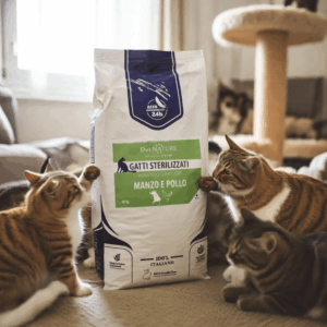 Dei NATURE Crocchette per Gatti STERILIZZATI 20kg Manzo e Pollo offerta, alimento secco bilanciato con Proteine Idrolizzate per Gatti sterilizzati, Prodotto Made in Italy con ingredienti selezionati